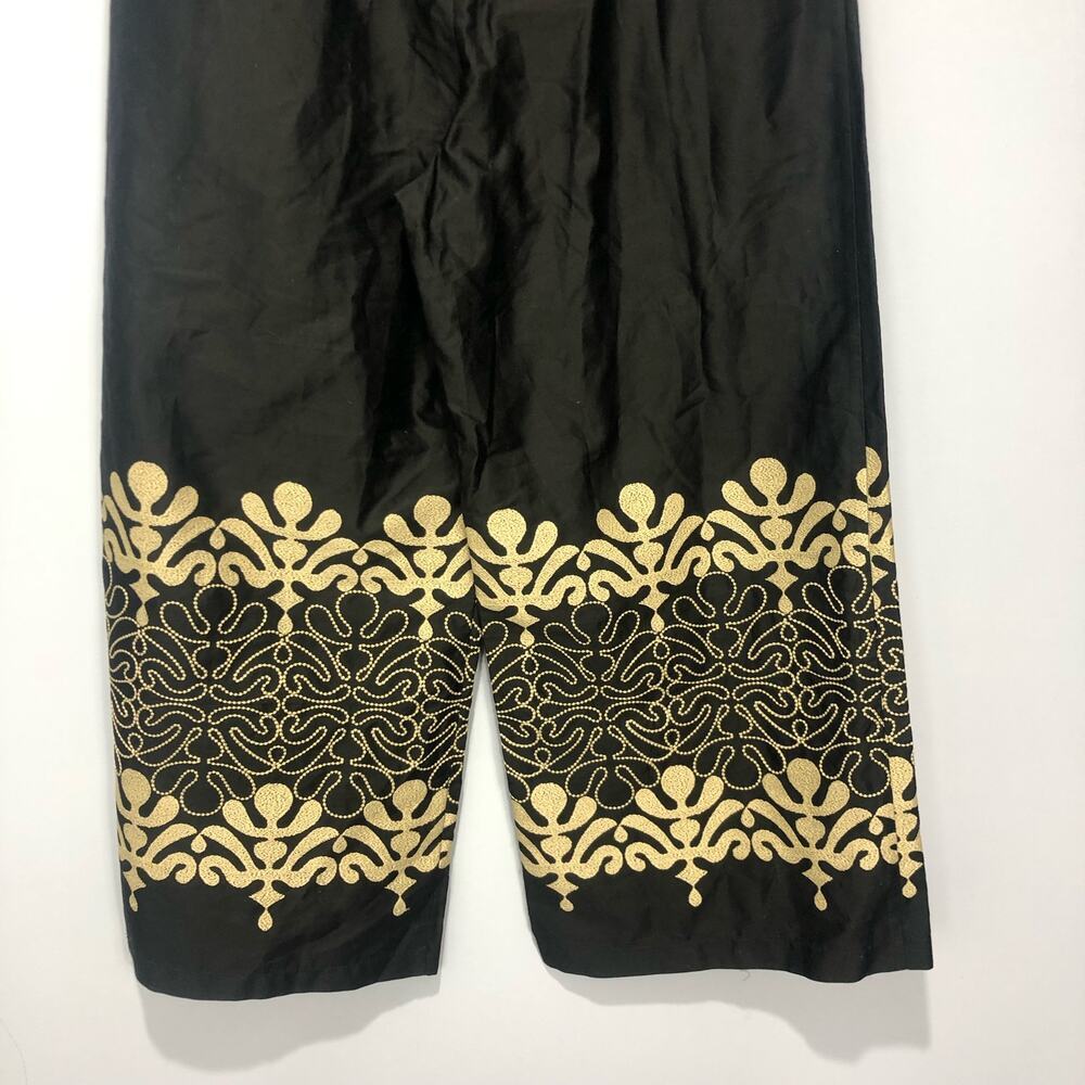 Anthropologie X Exquise Abstract Embroidered Wide-Leg Pants Size XL - Picture 8 of 11